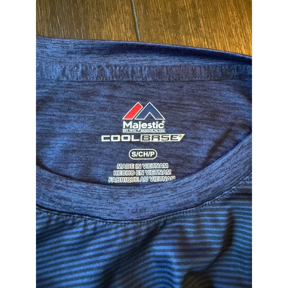 Majestic Tennessee Titans Mens Small Navy Blue CoolBase NFL Logo T-Shirt - Picture 7 of 9